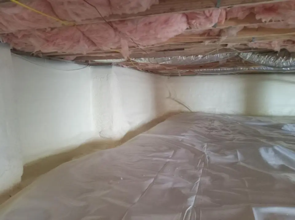 Crawl space encapsulation with closed-cell spray foam for Roof Maintenance in West Chester